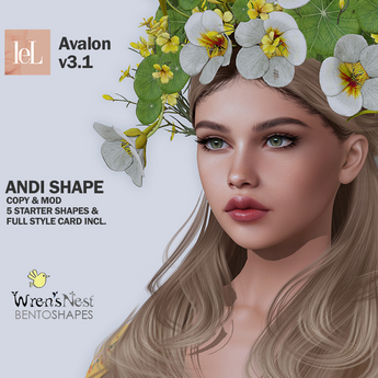 Second Life Marketplace - { wren's nest } Andi Shape for Lelutka Avalon